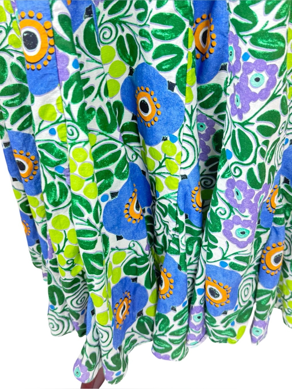 RHODE Violet Dress Wisteria Aura Blossom Floral Organic Cotton Blend Medium - Picture 5 of 11